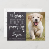 Pitter-Patter für Welpenfutter - Welpe Ankündigungspostkarte (Vorne/Hinten)