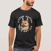 Pitter Patter Lasse Lit Gsd Dog Stoner mit J T-Shirt (Vorderseite)