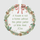 Pitter Patter of Little Feet - Kinder Foto Ornament (Rückseite)