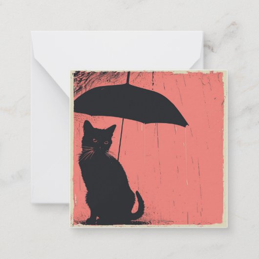 Pitter-Patter & Paw Prints to Dreams: Katze Mitteilungskarte (Vorderseite)