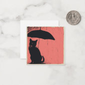 Pitter-Patter & Paw Prints to Dreams: Katze Mitteilungskarte (Vorderseite/Rückseite Beispiel)