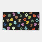 Pitter Patter Paws auf schwarz Schreibtischunterlage (Vorderseite)