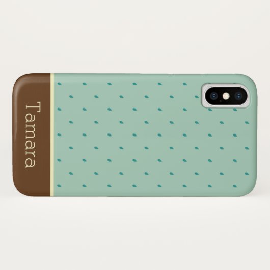 Pitter-Patter-Raindrops-Monogramm Case-Mate iPhone Hülle (Rückseite (Horizontal))