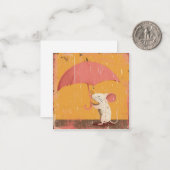 Pitter-Patter & Seiten: Mouse-Ruhe erfassen Mitteilungskarte (Vorderseite/Rückseite Beispiel)