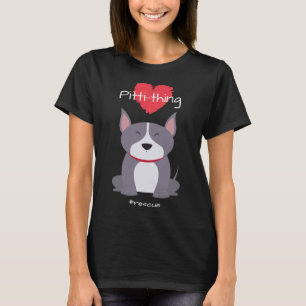 Pitti Thing Liebe Pit Bull Mix Rescue Dog Lover Re T-Shirt