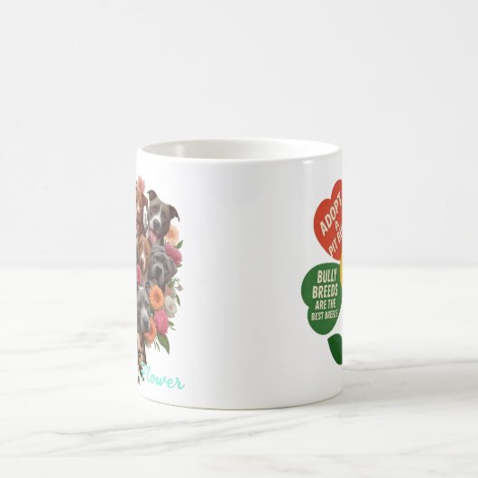 Pittie als Blume Tasse (Mittel)