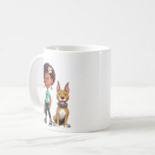 Pittie als Blume Tasse (Vorderseite Links)