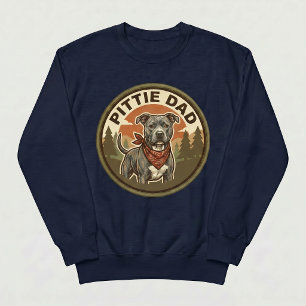 Pittie Dad Crewneck Pitbull-Hunde-Vater-Rettungs Sweatshirt