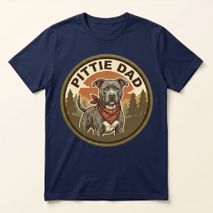 Pittie Dad Tee Pitbull Rettungshund-Vater-Gesche