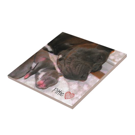 Pittie Liebe Fliese (Seite)