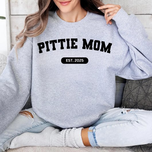 PITTIE MAMA Dog Mum Custom Birth Year Sweater Sweatshirt