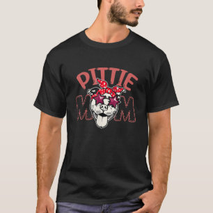 Pittie Mama Niedlich Hund tragen Brille Welpe Love T-Shirt