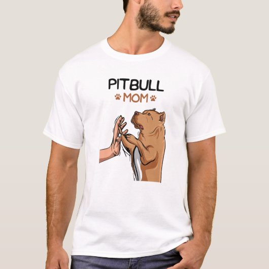 Pittie Mama Pitbull Dog Mama Women Girls T-Shirt (Vorderseite)