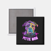 Pittie Mama Pitbull Hund Liebt Muttertag Magnet (Vorderseite/Rückseite)