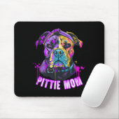 Pittie Mama Pitbull Hund Liebt Muttertag Mousepad (Mit Mouse)