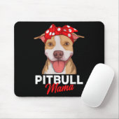 Pittie Mama Pitbull-Hundemutter Lustiges Muttertag Mousepad (Mit Mouse)