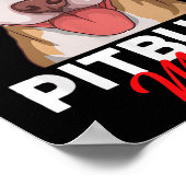 Pittie Mama Pitbull-Hundemutter Lustiges Muttertag Poster (Ecke)