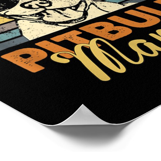 Pittie Mama Pitbull Mama Funny Mütter Day Vint Poster (Ecke)