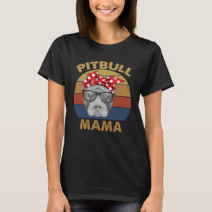 Pittie Mama Pitbull Mama Mütter Tag Vintag T-Shirt