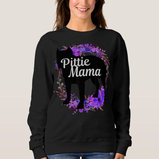 Pittie Mama Pitbull Pit Bull Dog Mama Mutter 2 Sweatshirt (Vorderseite)