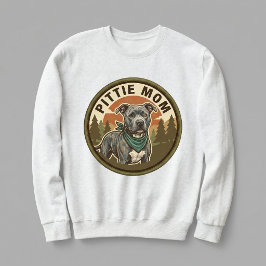 Pittie-Mom-Crewneck Pitbull-Hunde-Mom-Geschenk für Sweatshirt