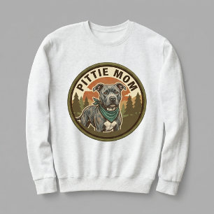 Pittie-Mom-Crewneck Pitbull-Hunde-Mom-Geschenk für Sweatshirt