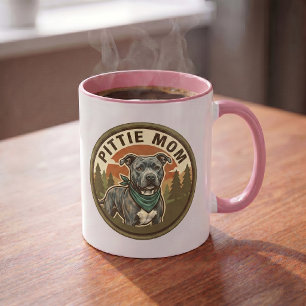 Pittie-Mom-Kaffeetasse Pitbull-Rettungsmom-Gesch Tasse