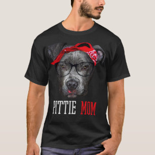Pittie Mom Pitbull Hundeliebhaber Muttertag Gesche T-Shirt