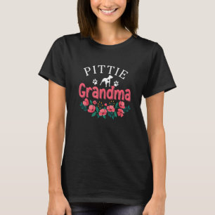 Pittie Oma Dog Womens Pitbull Dog Weihnachten T-Shirt