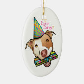 Pittie Party Keramik Ornament (Rechts)
