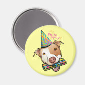 Pittie Party Magnet (Vorderseite/Rückseite)