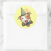 Pittie Party Runder Aufkleber (Tasche)