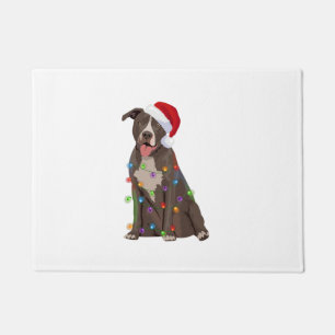 Pittie Pitbuli Weihnachtslicht Weihnachten Weihnac Fußmatte