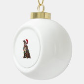 Pittie Pitbuli Weihnachtslicht Weihnachten Weihnac Keramik Kugel-Ornament (Rechts)