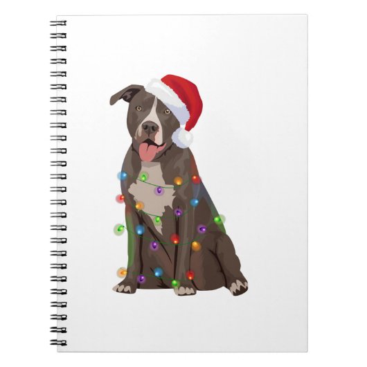 Pittie Pitbuli Weihnachtslicht Weihnachten Weihnac Notizblock (Vorderseite)