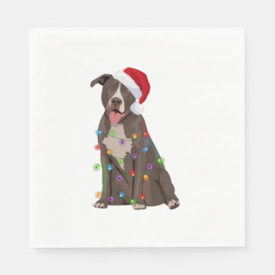 Pittie Pitbuli Weihnachtslicht Weihnachten Weihnac Serviette