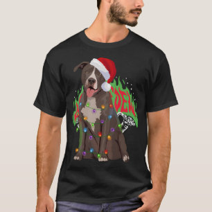 Pittie Pitbuli Weihnachtslicht Weihnachten Weihnac T-Shirt