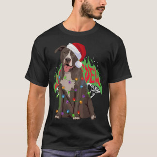 Pittie Pitbuli Weihnachtslicht Weihnachten Weihnac T-Shirt