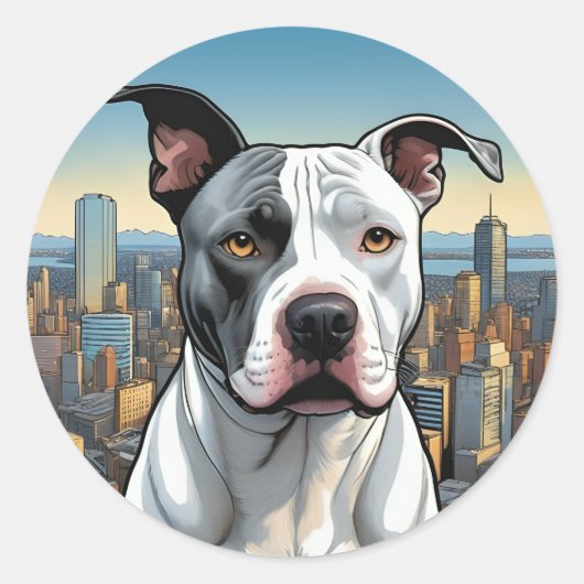 Pittie Pitbull Urban Dog Stickers (Vorderseite)