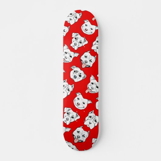 "Pittie Pittie Bitte!" Zeichnend Muster Skateboard (Vorne)