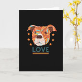 Pittie Vater American Pit Bull Terrier Karte (Gelbe Blume)