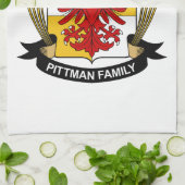 Pittman Familienwappen Handtuch (Gefaltet)