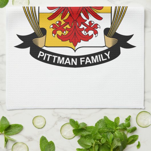 Pittman Familienwappen Handtuch (Gefaltet)