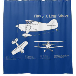 Pitts S-1C - Flugzeugkonzepte ABD Duschvorhang