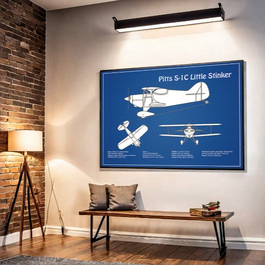 Pitts S-1C - Flugzeugkonzepte ABD Poster