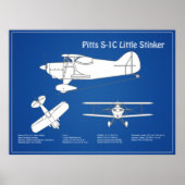Pitts S-1C - Flugzeugkonzepte ABD Poster (Vorne)