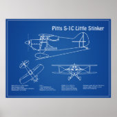 Pitts S-1C - Flugzeugkonzepte AD Poster (Vorne)