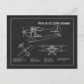 Pitts S-1C - Flugzeugkonzepte PD Postkarte (Vorderseite)