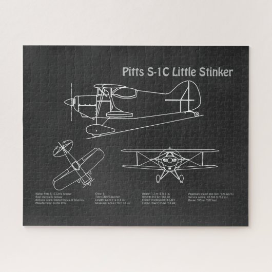 Pitts S-1C - Flugzeugkonzepte PD Puzzle (Horizontal)