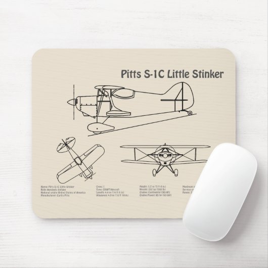 Pitts S-1C - Flugzeugkonzepte SD Mousepad (Mit Mouse)
